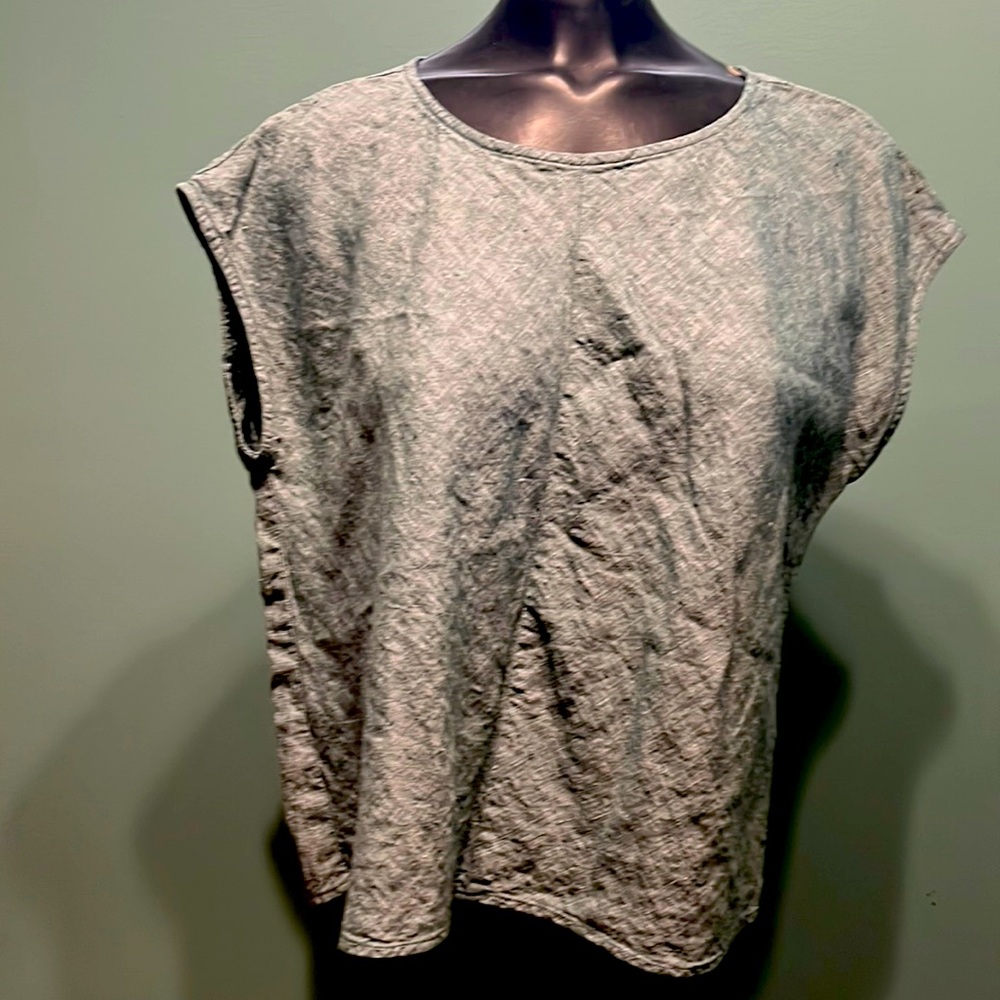 Coldwater Creek Green Linen Top